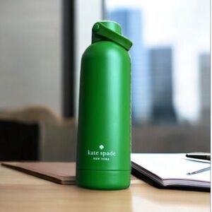 NWT Kate Spade New York Green Water Bottle In Box!